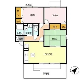 セジュール河原 A【1階】の間取り