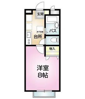 ボヌールヴィオレット【1階】の間取り