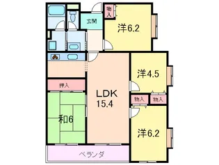 岡本山手フラッツ【3階】の間取り