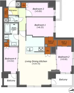 インプレスト生田【3階】の間取り
