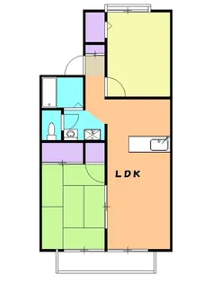トゥ・ビエンテB棟【2階】の間取り