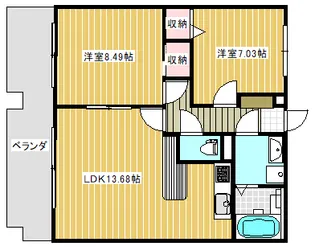 グランドパレス鹿嶋【3階】の間取り