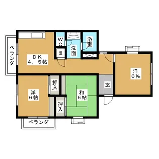 西坂ハイツ【3階】の間取り