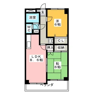 メゾン・ド・ピアドール【2階】の間取り