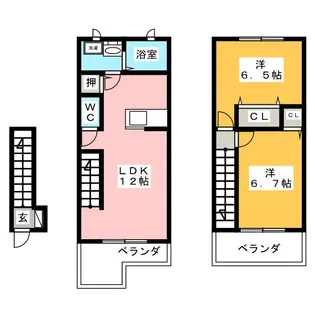 フラワーエイト【2階】の間取り