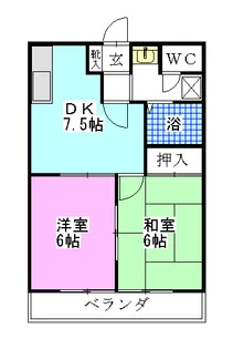 サンパティオC【1階】の間取り