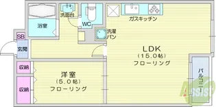 コーポパシフィック立町【4階】の間取り