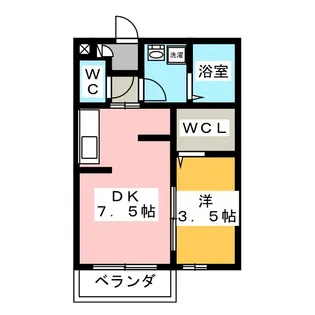 エスプワール城之内【1階】の間取り