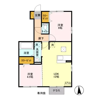 セタンドール緑町【1階】の間取り
