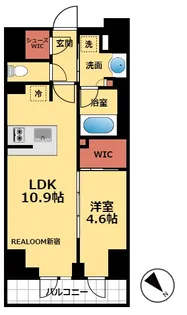 ルフォンプログレ四谷【5階】の間取り