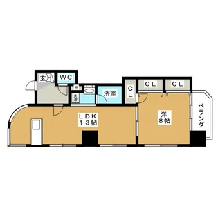 ビュー雷神2【6階】の間取り