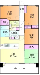 ゼファー太田本町プリンシア【5階】の間取り