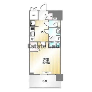 プレサンス神戸長田マリエント【7階】の間取り