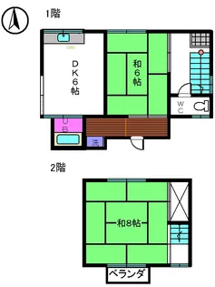 福井県敦賀市ひばりケ丘町【一戸建】の間取り