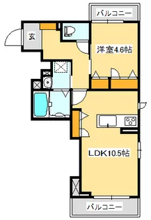 ベレオ長町【2階】の間取り