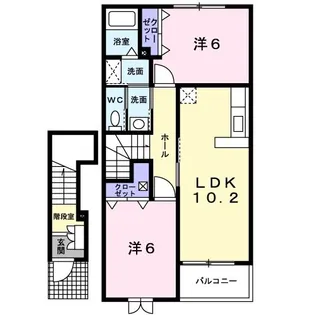 サンリット ヒルII【2階】の間取り