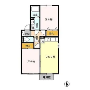 セジュールオリカン A棟【1階】の間取り