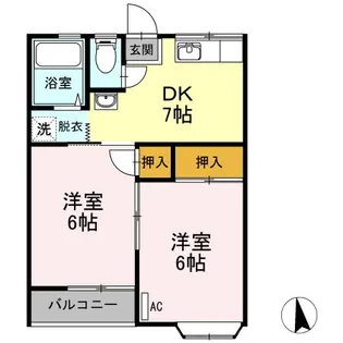 ドリームタウン【2階】の間取り