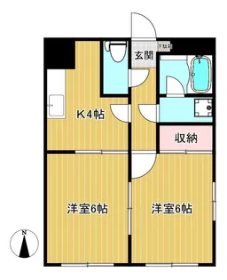 パレスみなみ【1階】の間取り