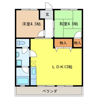 岐阜県各務原市鵜沼山崎町6【マンション】の間取り