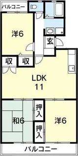 ローレルハイツ中村【4階】の間取り