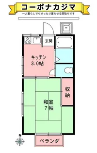 コーポ中島【2階】の間取り