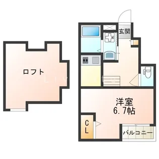 1SKの間取り画像