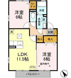 サニーコート【1階】の間取り