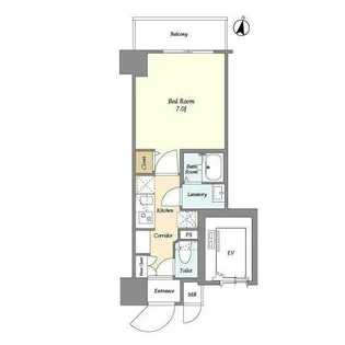 LIME RESIDENCE HIRATSUKA WEST【7階】の間取り