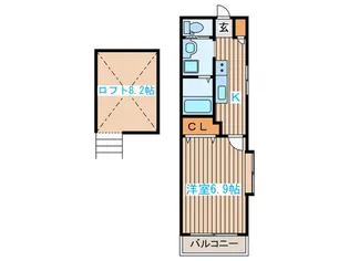 レインボー【2階】の間取り