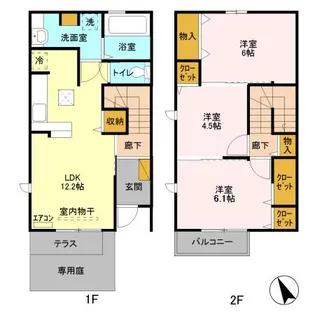 千葉県松戸市八ケ崎7【アパート】の間取り