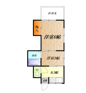 コーポ高木A棟【1階】の間取り