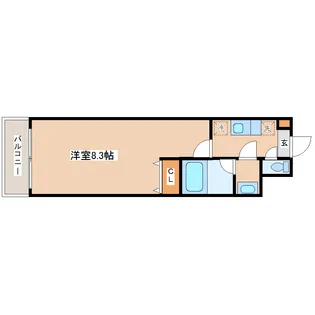 ジュネス八幡【3階】の間取り