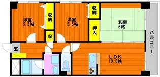 岡山県岡山市中区原尾島3【マンション】の間取り