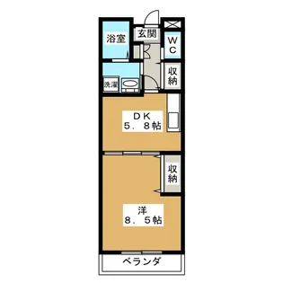 アビタシオン オジェール【2階】の間取り