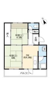 2DKの間取り画像