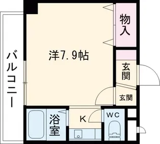 西本丸の内マンション【3階】の間取り
