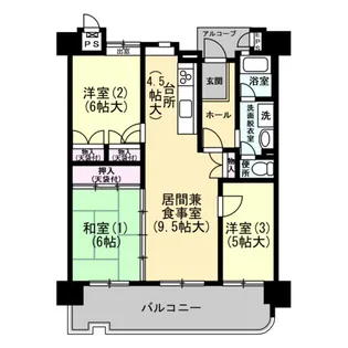 ジョイ茅ヶ崎第2【6階】の間取り