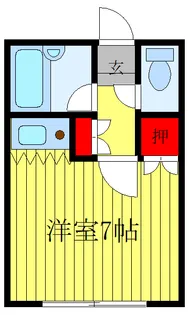 1Kの間取り画像