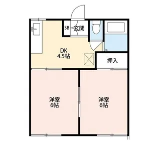 コーポすみれA棟【1階】の間取り