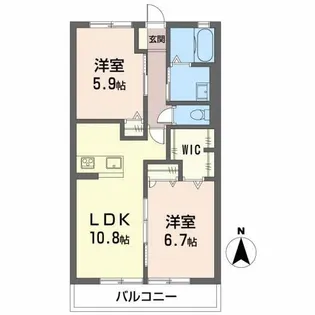 プレジール【1階】の間取り