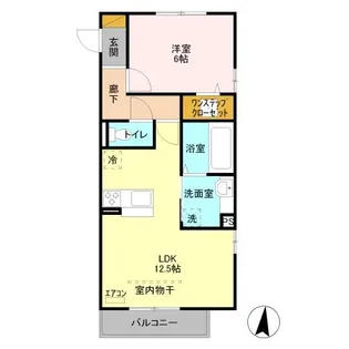 埼玉県越谷市レイクタウン2【アパート】の間取り