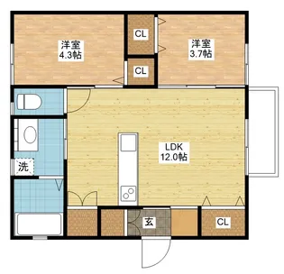 グランエム【1階】の間取り