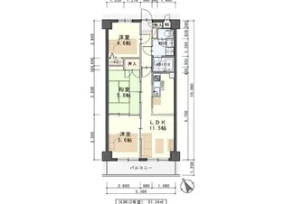 グリシーヌ・S【5階】の間取り