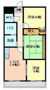 安八ハイツ【2階】の間取り