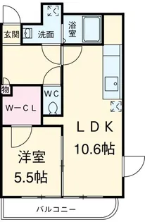 セザン新町【7階】の間取り