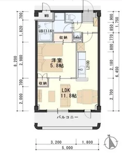 グランリピエーノパル【1階】の間取り