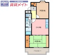 松月マンション【4階】の間取り