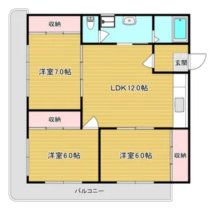 3LDKの間取り画像