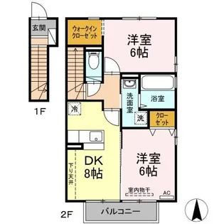 チェリーフィールズ【2階】の間取り